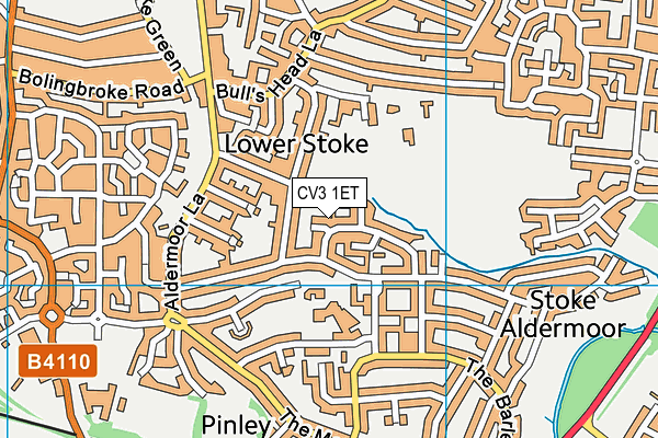 CV3 1ET map - OS VectorMap District (Ordnance Survey)