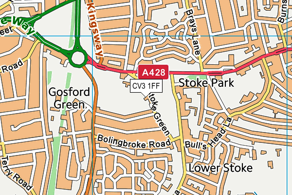 CV3 1FF map - OS VectorMap District (Ordnance Survey)