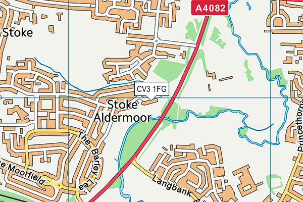 CV3 1FG map - OS VectorMap District (Ordnance Survey)