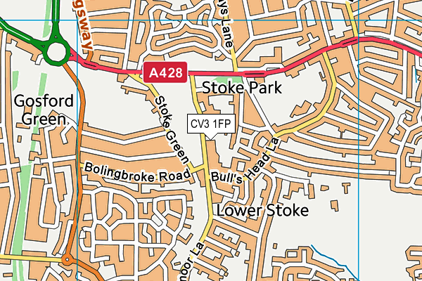 CV3 1FP map - OS VectorMap District (Ordnance Survey)