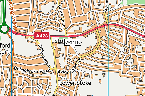 CV3 1FR map - OS VectorMap District (Ordnance Survey)