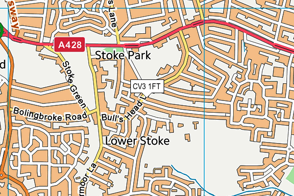 CV3 1FT map - OS VectorMap District (Ordnance Survey)