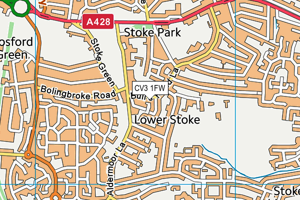 CV3 1FW map - OS VectorMap District (Ordnance Survey)