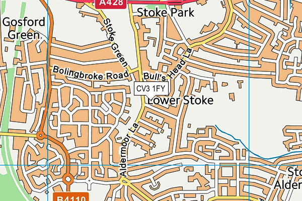 CV3 1FY map - OS VectorMap District (Ordnance Survey)