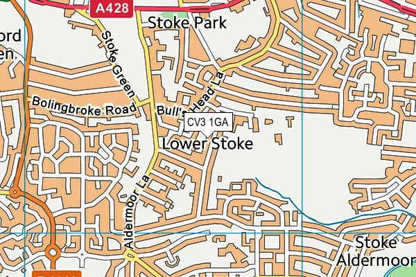 CV3 1GA map - OS VectorMap District (Ordnance Survey)