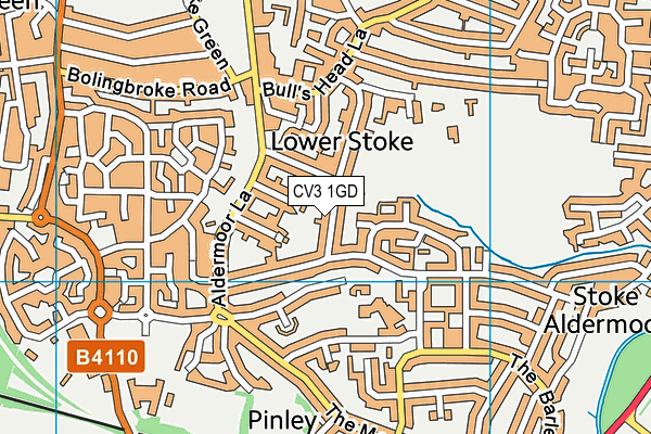 CV3 1GD map - OS VectorMap District (Ordnance Survey)