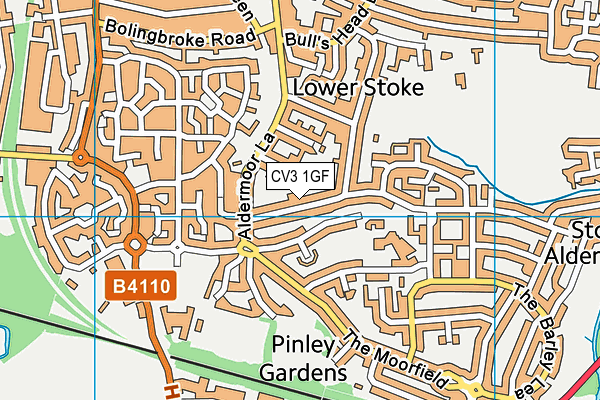 CV3 1GF map - OS VectorMap District (Ordnance Survey)