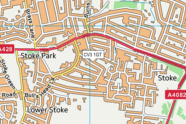 CV3 1GT map - OS VectorMap District (Ordnance Survey)