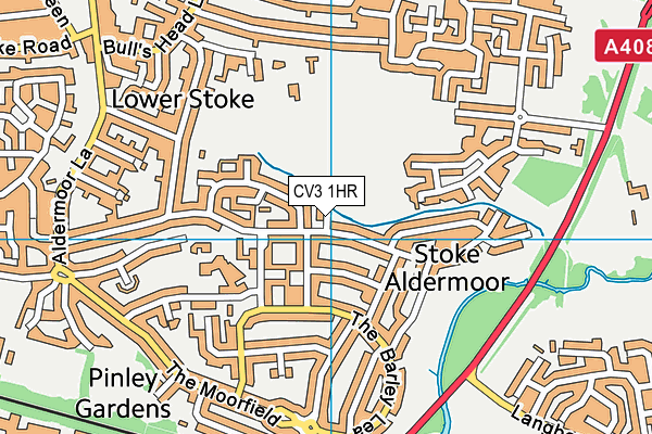 CV3 1HR map - OS VectorMap District (Ordnance Survey)