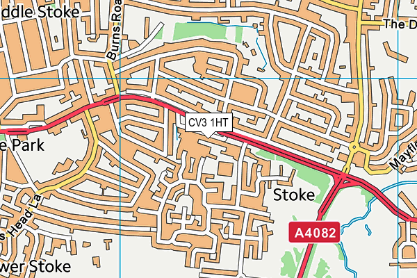 CV3 1HT map - OS VectorMap District (Ordnance Survey)