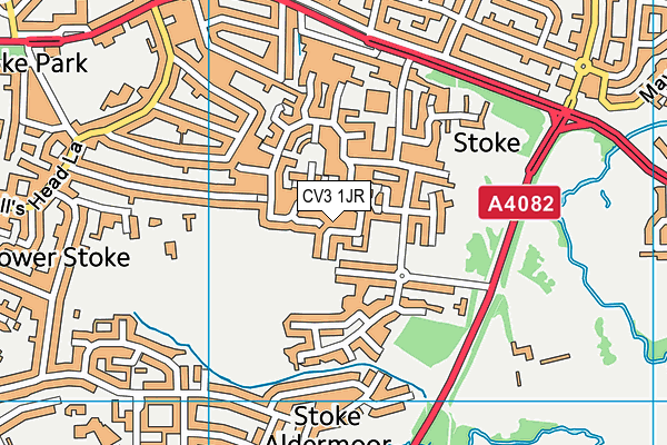 CV3 1JR map - OS VectorMap District (Ordnance Survey)