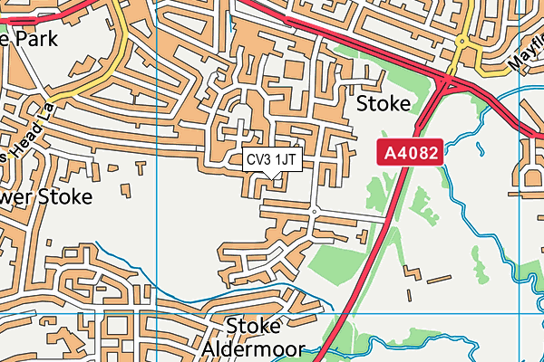 CV3 1JT map - OS VectorMap District (Ordnance Survey)