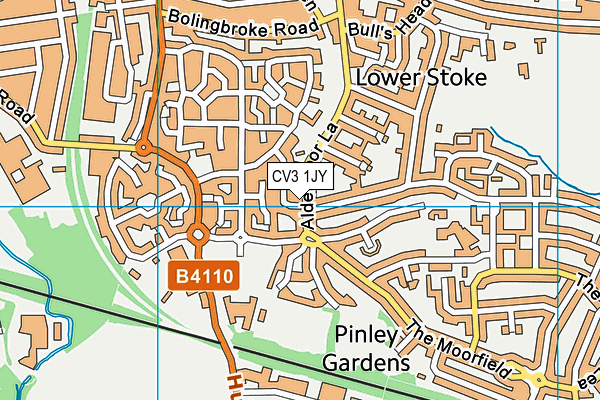 CV3 1JY map - OS VectorMap District (Ordnance Survey)