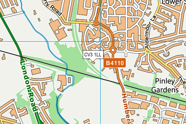 CV3 1LL map - OS VectorMap District (Ordnance Survey)