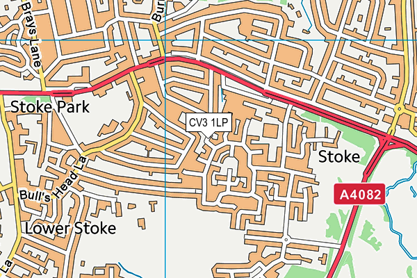 CV3 1LP map - OS VectorMap District (Ordnance Survey)