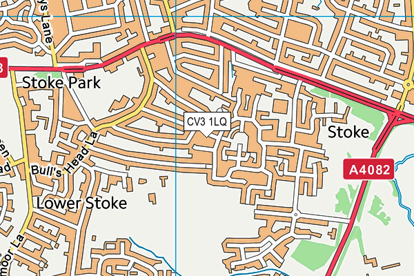 CV3 1LQ map - OS VectorMap District (Ordnance Survey)