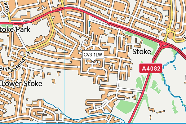 CV3 1LW map - OS VectorMap District (Ordnance Survey)