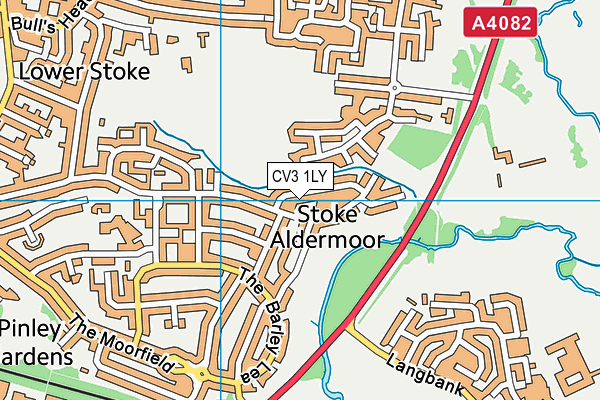 CV3 1LY map - OS VectorMap District (Ordnance Survey)