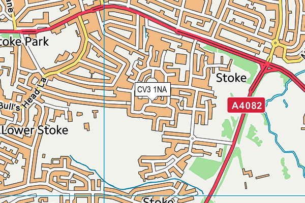 CV3 1NA map - OS VectorMap District (Ordnance Survey)