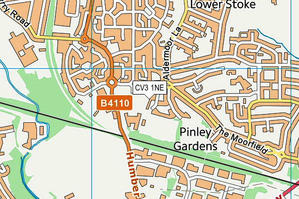 CV3 1NE map - OS VectorMap District (Ordnance Survey)