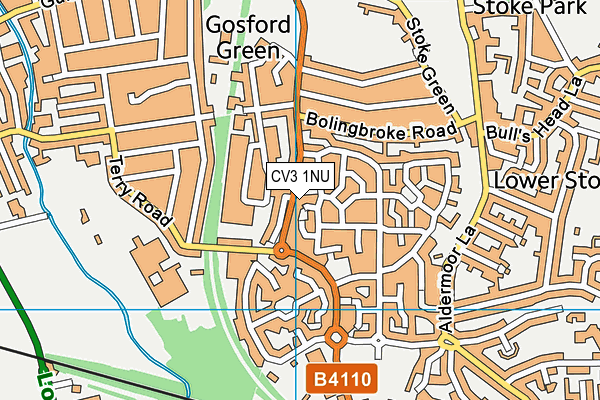 CV3 1NU map - OS VectorMap District (Ordnance Survey)