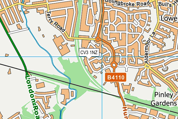 CV3 1NZ map - OS VectorMap District (Ordnance Survey)