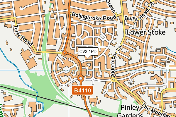 CV3 1PD map - OS VectorMap District (Ordnance Survey)