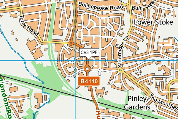 CV3 1PF map - OS VectorMap District (Ordnance Survey)