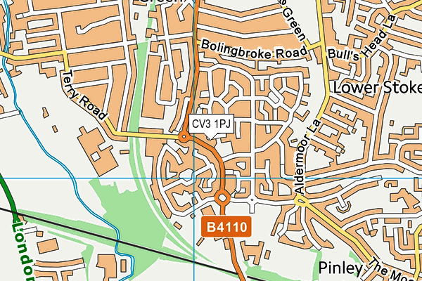 CV3 1PJ map - OS VectorMap District (Ordnance Survey)