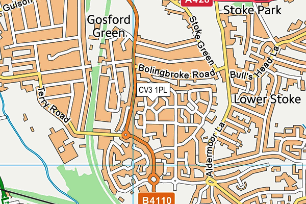 CV3 1PL map - OS VectorMap District (Ordnance Survey)