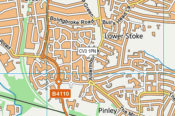 CV3 1PN map - OS VectorMap District (Ordnance Survey)