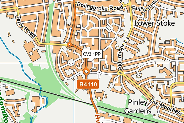 CV3 1PP map - OS VectorMap District (Ordnance Survey)