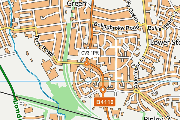 CV3 1PR map - OS VectorMap District (Ordnance Survey)