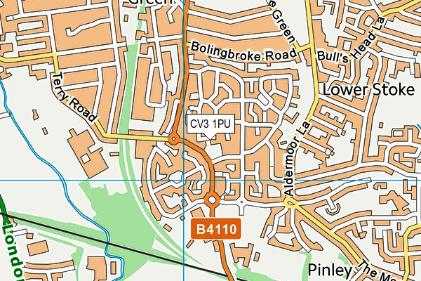 CV3 1PU map - OS VectorMap District (Ordnance Survey)