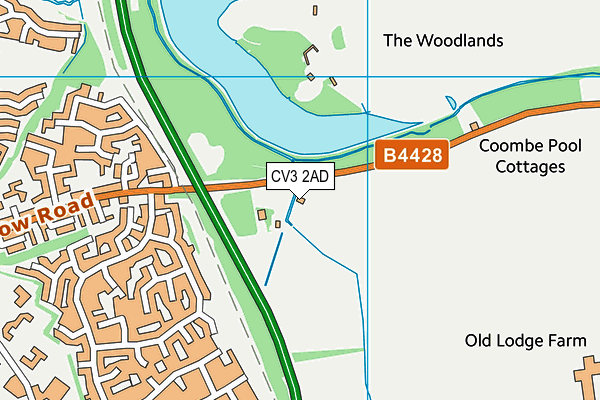 CV3 2AD map - OS VectorMap District (Ordnance Survey)