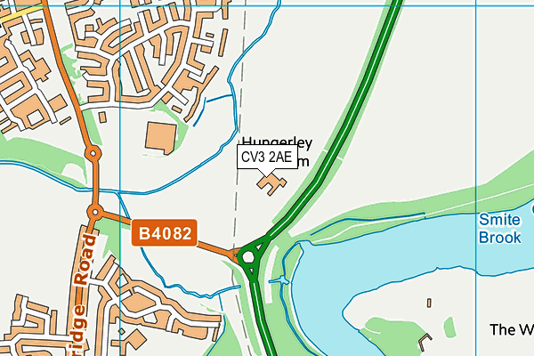 CV3 2AE map - OS VectorMap District (Ordnance Survey)