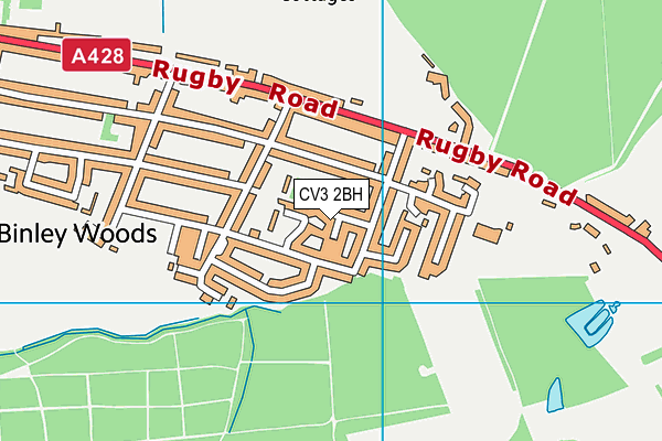 CV3 2BH map - OS VectorMap District (Ordnance Survey)