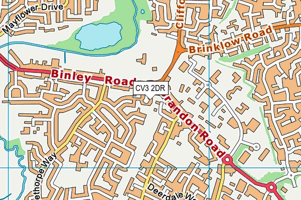 CV3 2DR map - OS VectorMap District (Ordnance Survey)