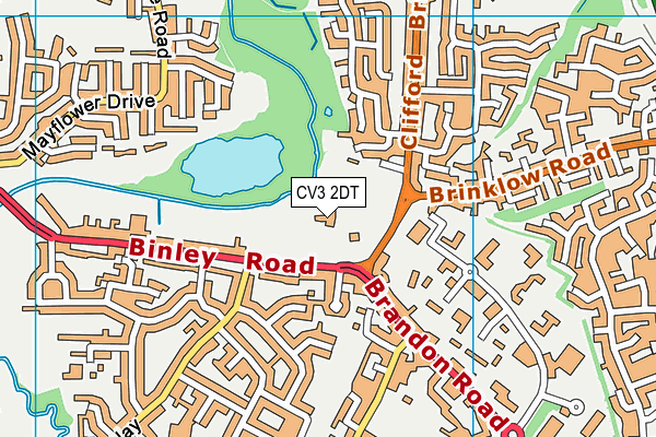 CV3 2DT map - OS VectorMap District (Ordnance Survey)