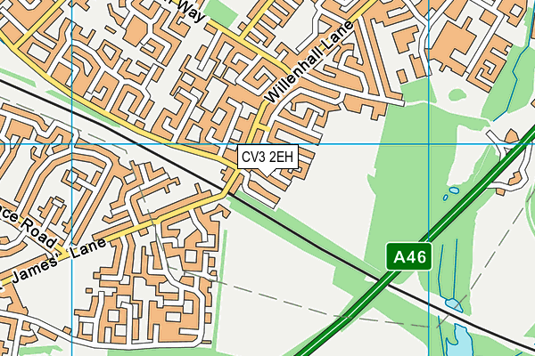 CV3 2EH map - OS VectorMap District (Ordnance Survey)