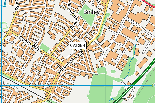 CV3 2EN map - OS VectorMap District (Ordnance Survey)