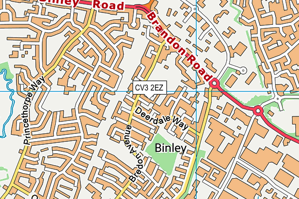 CV3 2EZ map - OS VectorMap District (Ordnance Survey)