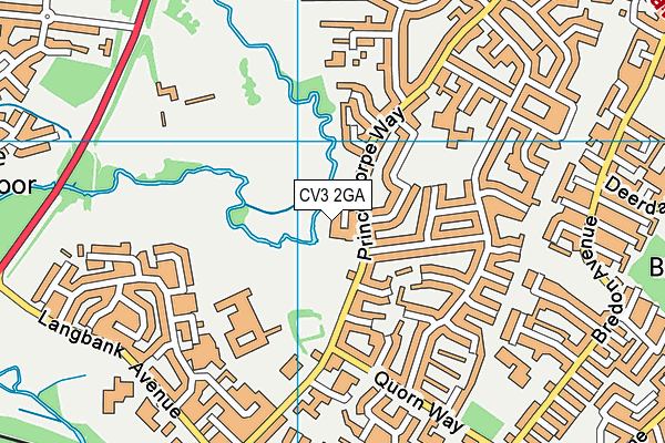 CV3 2GA map - OS VectorMap District (Ordnance Survey)