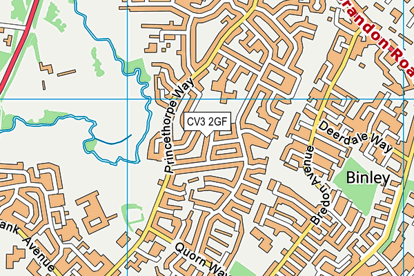 CV3 2GF map - OS VectorMap District (Ordnance Survey)