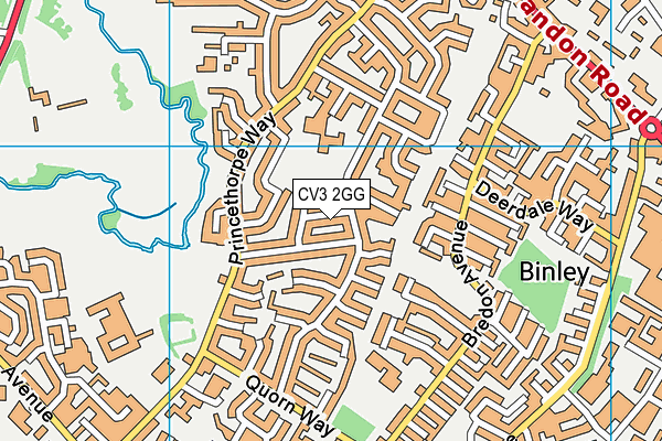 CV3 2GG map - OS VectorMap District (Ordnance Survey)