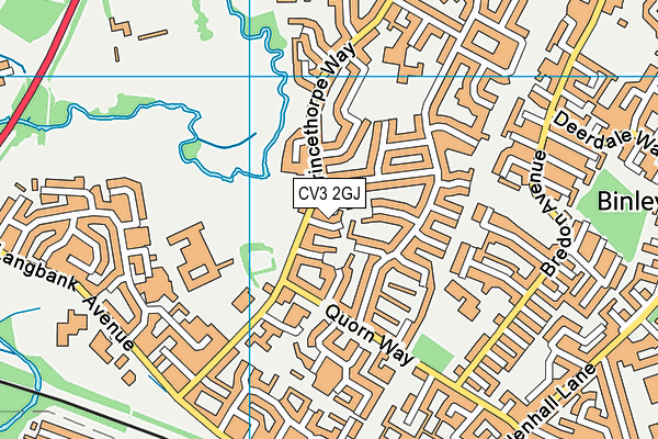 CV3 2GJ map - OS VectorMap District (Ordnance Survey)