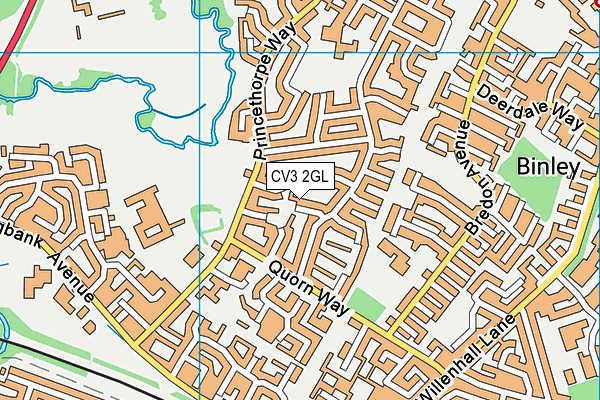 CV3 2GL map - OS VectorMap District (Ordnance Survey)