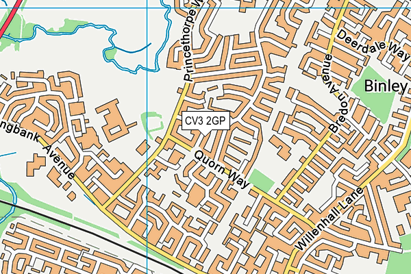 CV3 2GP map - OS VectorMap District (Ordnance Survey)
