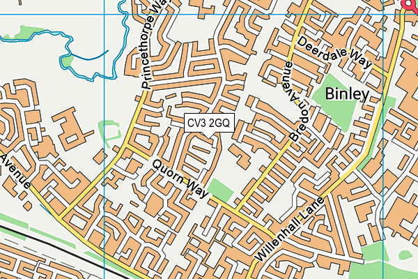 CV3 2GQ map - OS VectorMap District (Ordnance Survey)