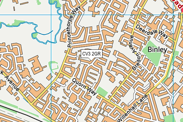 CV3 2GR map - OS VectorMap District (Ordnance Survey)